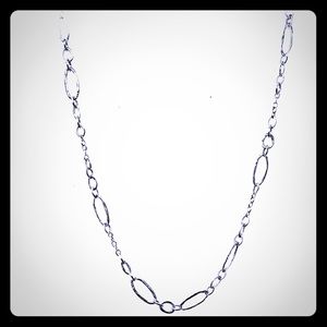 Banana Republic Silvertone long chainlink necklace
